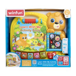 Carticica interactiva Winfun de activitati cu sunete, lumini si 13 pagini