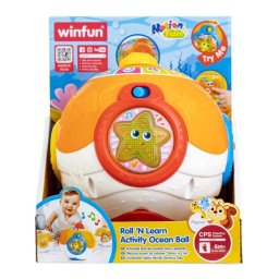 Minge interactiva ocean Winfun cu lumini, sunete si melodii pentru bebelusi