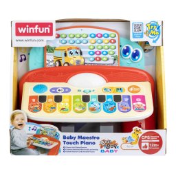 Pian interactiv Winfun cu sunete, lumini si 8 taste pentru copii 12 luni+