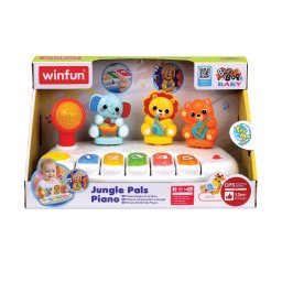 Pian interactiv cu animalute Winfun, 5 clape, lumini si melodii