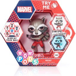 Figurina WOW! PODS Marvel Rocket Raccoon cu lumini si senzor IR