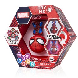 Figurina WOW! PODS Spider-Man Marvel cu lumini UV si senzor IR