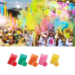 Set 5 culori pudra Holi Neon UV, 100 g/culoare, pentru petreceri