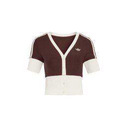 ADIDAS ORIGINALS Geacă tricotată ciocolatiu / alb