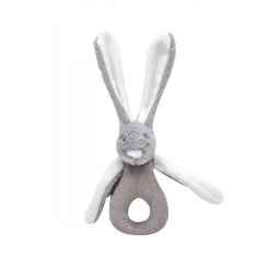 Jucarie zornaitoare bebelusi BabyJem, Iepuras din plus, 3 luni+ (Culoare: Maro)
