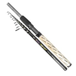 Lanseta telespin carbon Baracuda Rocket Spin 2.4 m, A: 7-28 g, 10 tronsoane