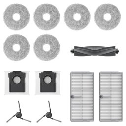 Set de accesorii de schimb pentru aspiratorul robot Dreame X40 L40 Ultra/Complete RAK49, 13 piese, Alb/Gri