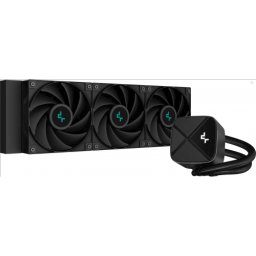 COOLER DeepCool "LS720S Zero Dark",lichid, skt. Intel LGA1700/1200/115x,AMD AM5/AM4,radiator aluminiu,3100 rpm,3x120mm,500-2500 rpm,4-pin PWM, LED alb, negru "R-LS720-BKNNMM-G-1" (timbru verde 2 lei)
