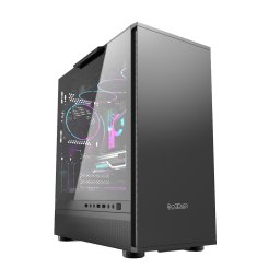 CARCASA PCCOOLER, Tower, ATX, fara sursa, sticla securizata, 1 ventilator inclus , negru, USB 3.2 gen 1 x 1, USB 2.0 x 2, mic, audio,"IE200""