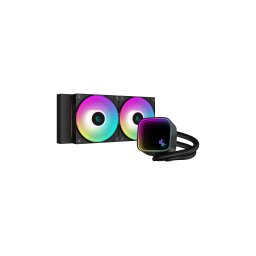 Cooler Deepcool "LS520 SE", compatibil skt. Intel si AMD, racire cu lichid, ventilator 120 mm x 2, 2250 rpm, iluminat RGB, "R-LS520-BKAMMM-G-1" (timbru verde 2.00 lei)