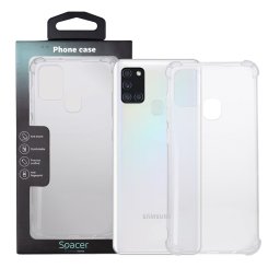 Husa Samsung Galaxy A21S Spacer, transparenta, grosime 1.5mm, protectie suplimentara antisoc la colturi, material flexibil TPU "SPPC-SM-GX-A21S-CLR"