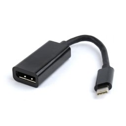 CABLU video GEMBIRD, adaptor USB 3.1 Type-C (T) la DisplayPort (M), 15cm, rezolutie maxima 4K UHD (3840 x 2160) la 60 Hz, negru, "A-CM-DPF-01" (timbru verde 0.8 lei)