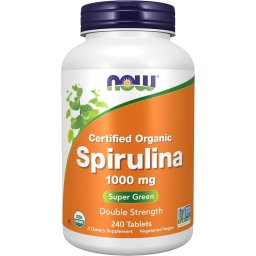 Spirulina 1000 mg pentru Energie si Detoxifiere - NOW Foods - 240 tablete