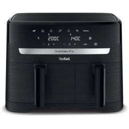 TEFAL EY901N10 Dual Easy Fry Cuptor de aer 8.3L Două sertar Negru