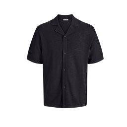 JACK & JONES Cămaşă Jjchris Knit Resort Ss 12288537 C-N10 black