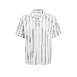 JACK & JONES Cămaşă Jorcoba Stripe Resort Ss 12271060 11-4201 TCX cloud dancer
