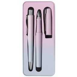 Set cadou stilou+pix Faber-Castell Poly Ball Flow Edition roz-bleu