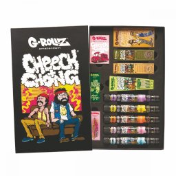 Set 21 Produse G-Rollz Gift Box Cheech & Chong Large Size blunt pre-rulat conuri foite filtre Stickere