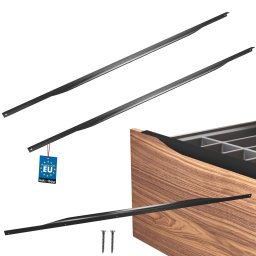 Mâner mobilier tip profil de muchie înclinat negru mat 1000 mm set de 2 buc.