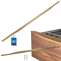 Mâner mobilier tip profil de muchie înclinat aluminiu auriu mat 1000 mm