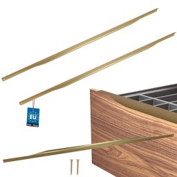 Mâner mobilier tip profil de muchie înclinat auriu mat 1000 mm set de 2 buc.