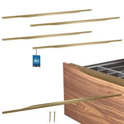 Mâner mobilier tip profil de muchie înclinat auriu mat 1000 mm set de 4 buc