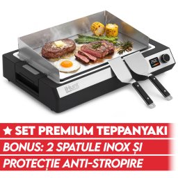 Plita electrica iHunt BRO Teppanyaki Grill, 1650W, Placa detasabila