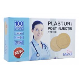 Plasturi post injectie Minut rotunzi 22mm - 100buc