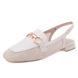 Saboti dama din piele naturala, Caprice, 9-29410-46 199 OFFWHITE COMB, alb