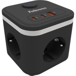 Priza pentru incarcare Filex Power Cube Fellowes, tip F, negru