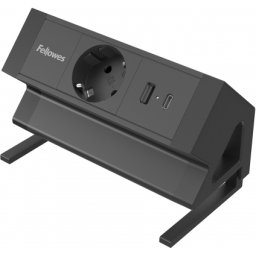 Priza de incarcare Fellowes, Filex Power, cu prindere pe birou tip F, negru
