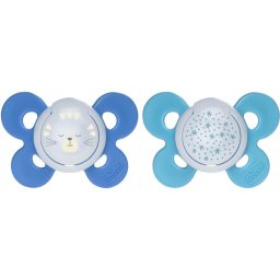 Chicco Physio Comfort Night 16-36 m suzetă Cat/Stars 2 buc