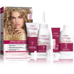 L’Oréal Paris Excellence Creme culoare par culoare 7.31 Golden Beige Blonde 1 buc