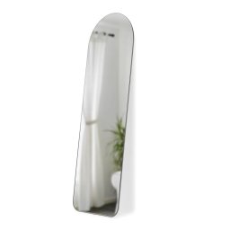 Oglinda ovala gri din metal 51x158 cm Hubba Leaning Umbra