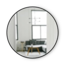 Oglinda rotunda neagra din fibre sintetice 94 cm Hub Umbra