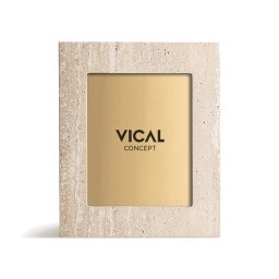 Rama foto neagra/bej din marmura 30x35 cm Salt Vical Home