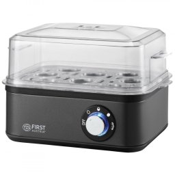 Fierbator de oua First Austria FA-5115-3-GR, 500 W, 8 oua, Timer cu 3 moduri, Semnal sonor, Gri inchis
