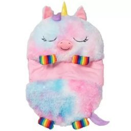 Happy Nappers: 2 în 1 sac de dormit și pernă - Unicorn curcubeu, 137 cm