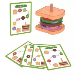 Tooky Toy: Set de sandvișuri, lemn