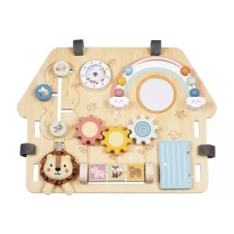 Tooky Toys: Tablă senzorială din lemn cu leu