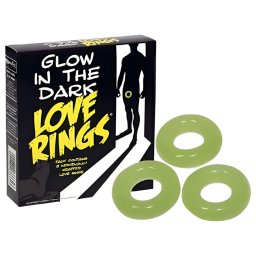Love Rings - set de inele pentru penis fosforescente (3 piese)