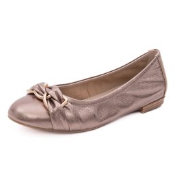 Balerini dama din piele naturala, Caprice, 9-22114-46 341 TAUPE METALLIC, taupe metalizat