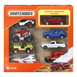 Set 8 masinute metalice Matchbox cu Range Rover Velar exclusiv 1:64