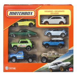 Set 8 masinute metalice Matchbox Porsche Cayenne exclusiv, scara 1:64