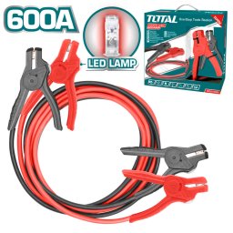 Cabluri de pornire auto Total 600A, 3 m, cu lampa LED integrata