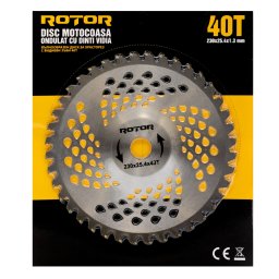 Disc motocoasa Vidia ondulat tip oala 230x25,4x1,3 mm 40T Rotor