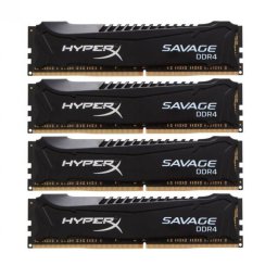 Memorie RAM Kingston, DIMM, DDR4, 16GB, 2133MHz, CL13, Kit 4*4GB, XMP HyperX Savage Black, 1.2V