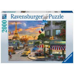 Puzzle Ravensburger - Apus in Paris, 2000 piese