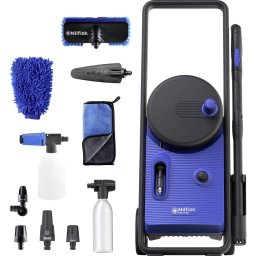 Aparat de spalat cu presiune, Nilfisk Core 140-8 PowerControl In-Hand Premium Car, Cu accesorii, 140 bar, 18000 W , 474 l/H, Negru-Albastru