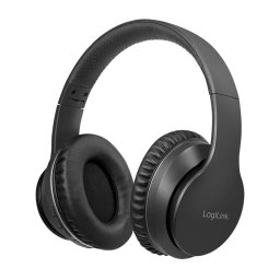 Casti on-ear Logilink BT0053, wireless, utilizare multimedia, fara microfon, Bluetooth 5.0, Negru (BT0053)